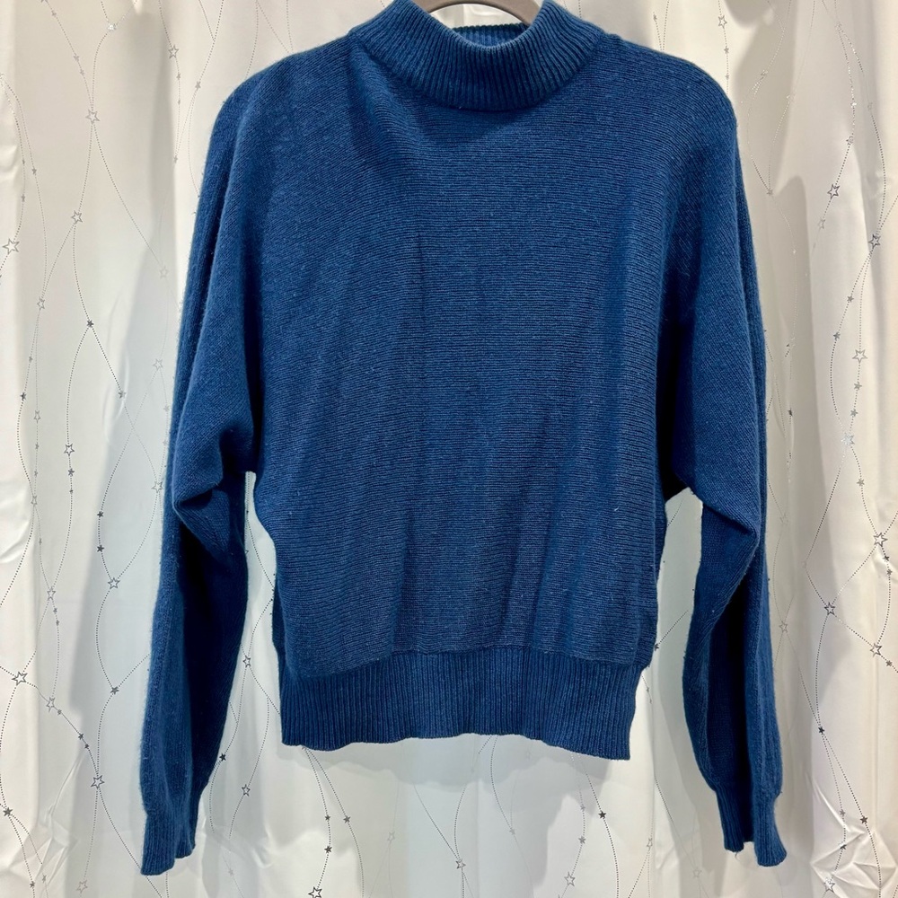 Vintage Blue Turtleneck Sweater